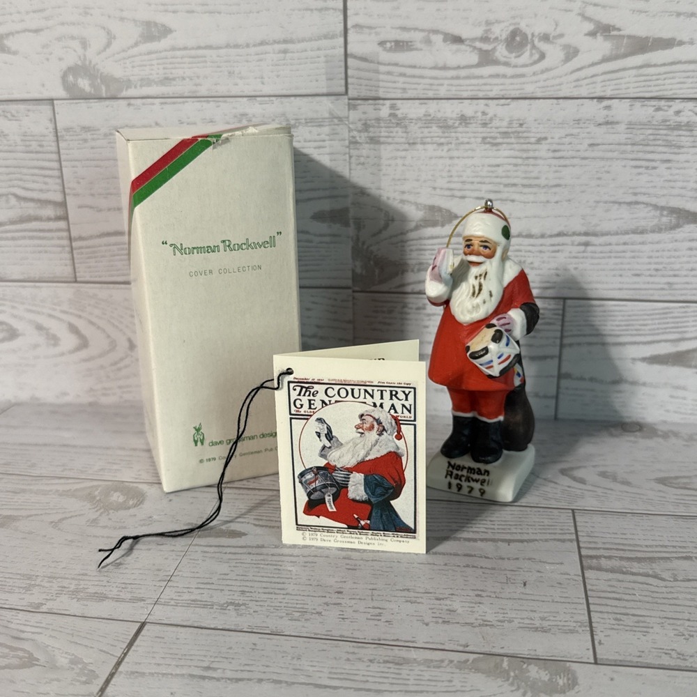 Norman Rockwell 1979 "Drum‎ For Tommy" Ornament New Open Box Christmas Ceramic